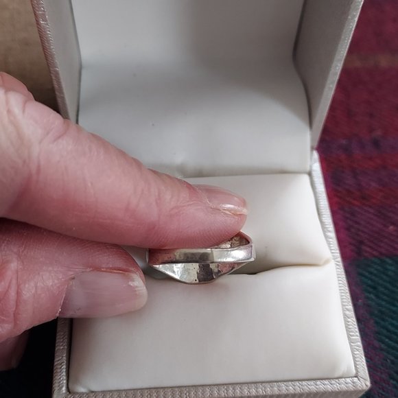 Old Pawn Sterling Navajo Turquoise Ring Size 7.5 - Picture 6 of 7